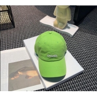 Hot Style Chanel Canvas Baseball hat 051302 Light Green 2024