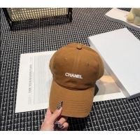 Buy New Cheap Chanel Canvas Baseball Hat 051302 Brown 2024