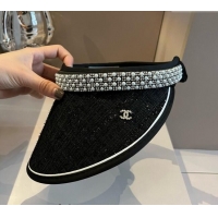 Market Sells Chanel Visor hat with pearls 0514 Black 2024