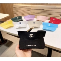 Fashion Show Collections Chanel Canvas Visor Hat 0619 Black 2024