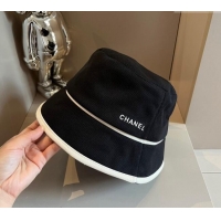 Hot Style Chanel Fabric Bucket hat 073001 Black 2024