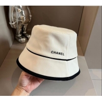 Inexpensive Chanel Fabric Bucket hat 073001 White 2024