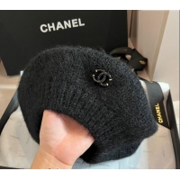 New Fashion Chanel Knit Beret Hat CH091303 Black 2024