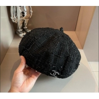 Classic Specials Chanel Tweed Beret Hat CH091304 Black 2024