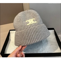 Luxury Cheap Celine Knit Hat 1019004 Grey 2024