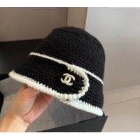 Well Crafted Chanel Knit Bucket Hat 1019018 Black 2024