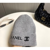 Good Looking Chanel Knit Hat 1019021 Grey 2024