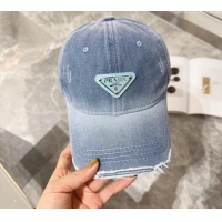 Top Grade Prada Denim Baseball hat 0131 Blue 2024