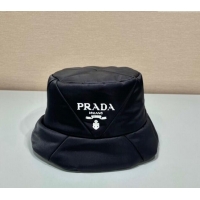 Fashion Discount Prada Quilted Nylon Bucket Hat P0048 Black 2024