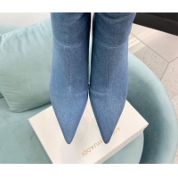 Good Product Amina Muaddi Jahleel Short Boots 9.5cm in Medium Denim 903007