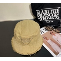 Classic Specials Prada Canvas Bucket Hat with Fringe 0302 Beige 2024