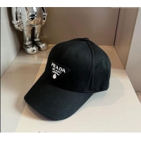 Reasonable Price Prada Canvas Baseball Hat 0514 Black 2024