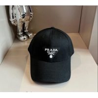 Reasonable Price Prada Canvas Baseball Hat 0514 Black 2024