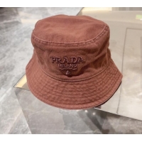 Grade Discount Prada Canvas Bucket Hat 073001 Brown 2024