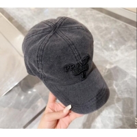 Buy Discount Prada Canvas Baseball Hat 073001 Black 2024