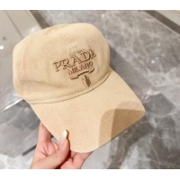 Best Price Prada Canvas Baseball Hat 073001 Beige 2024