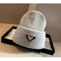 Fashion Discount Prada Knit Hat 1019007 Grey 2024