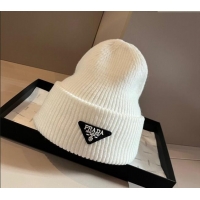 Reasonable Price Prada Knit Hat 1019007 White 2024