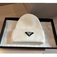 Reasonable Price Prada Knit Hat 1019007 White 2024