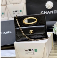 Best Price Chanel Lambskin Clutch with Chain Bag AS5038 Black 2024 Top Quality