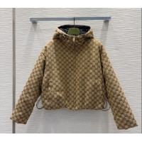 Top Quality Gucci Padded Reversible Jacket 1025 Beige/Black 2024