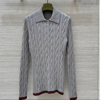 Grade Quality Gucci Sweater with Web 1025 Grey 2024