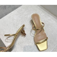 Top Grade Bottega Veneta Knot Slide Sandals 4.5cm in Calfskin Gold 430146