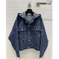 Top Quality Dior Denim Jacket 1025 Deep Blue 2024