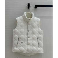 Luxury Cheap Dior Nylon and Padded Vest 1025 White 2024