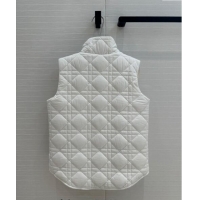 Luxury Cheap Dior Nylon and Padded Vest 1025 White 2024