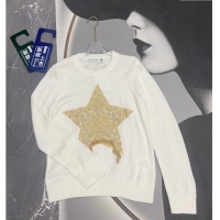 Reasonable Price Dior Star Embroidered Sweater 1025 White 2024