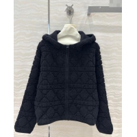 Top Grade Dior Teddy Cashmere Jacket 1025 Black 2024