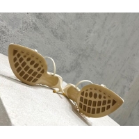 Good Quality Bottega Veneta Leaf Heel Sandals 6.5cm with Chain in Lambskin White 430172