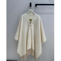 Well Crafted Dior Wool Cashmere Shawl 78x140cm CD1025 White 2024