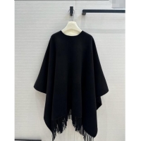 Top Grade Dior Wool Cashmere Shawl 78x140cm 1025 Black 2024