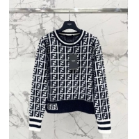 Affordable Price Fendi FF Knit Sweater 1025 Black/White 2024