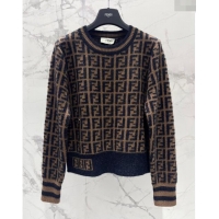 ​Super Quality Fendi FF Knit Sweater 1025 Brown 2024