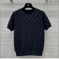 ​Best Price Chanel Quilted Knit Top 1025 Black 2024