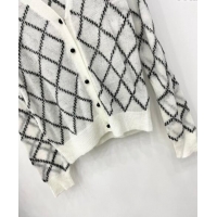 Affordable Price Chanel Quilted Cardigan CH1025 White 2024