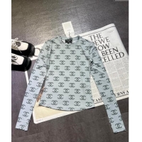 ​Well Crafted Chanel CC Shirt 1025 Blue 2024