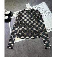 Super Quality Chanel CC Shirt 1025 Black 2024