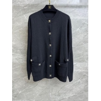 ​Buy Classic Chanel Cashmere Cardigan CH102907 Black 2024 Top