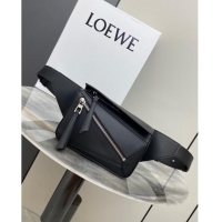 Famous Brand Loewe Mini Puzzle Bumbag in Classic Calfskin 10177 Black 2024