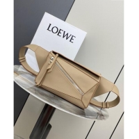 Most Popular Loewe Small Puzzle Bumbag in Classic Calfskin 10176 Beige 2024