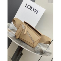 Buy Fashionable Loewe Mini Puzzle Bumbag in Classic Calfskin 10177 Beige 2024