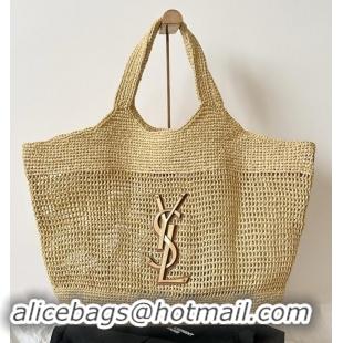 Buy Best Price Saint Laurent Icare Tote Bag in Raffia Straw Y772191 2024