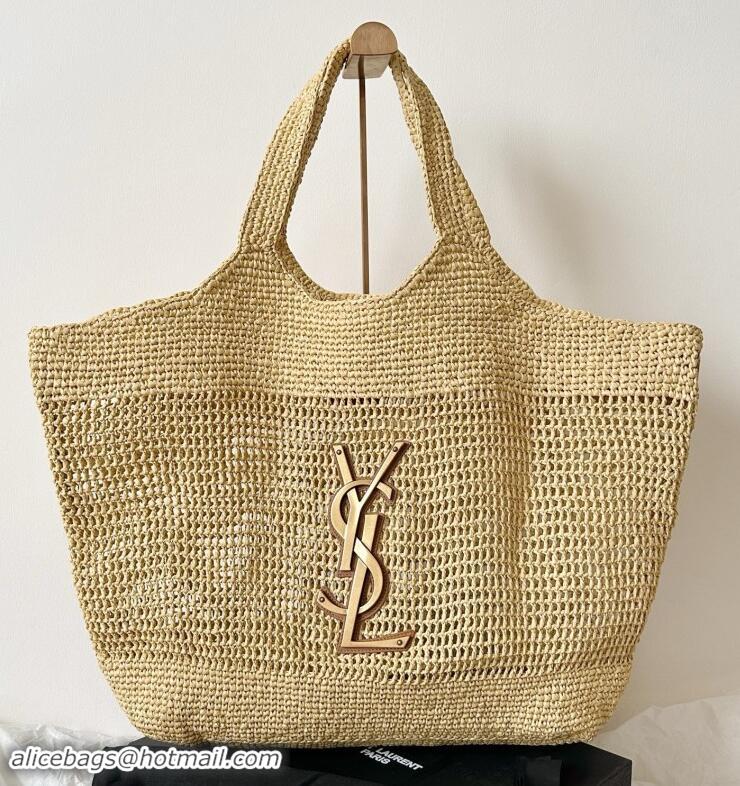 Buy Best Price Saint Laurent Icare Tote Bag in Raffia Straw Y772191 2024