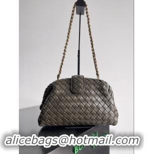 New Style Bottega Veneta Teen Lauren 1980 Clutch With Chain in Intrecciato Leather 785807 Fondant Brown 2024