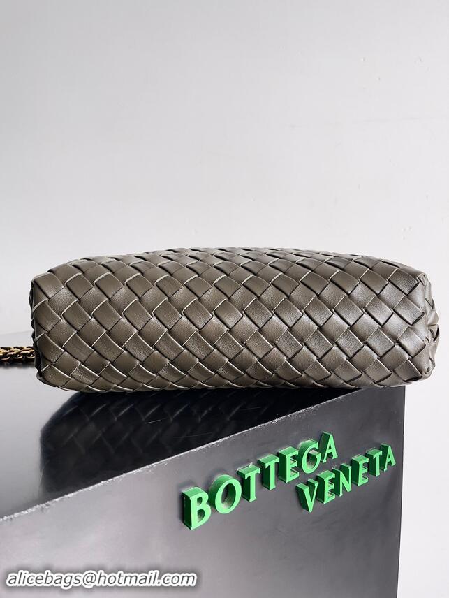 New Style Bottega Veneta Teen Lauren 1980 Clutch With Chain in Intrecciato Leather 785807 Fondant Brown 2024