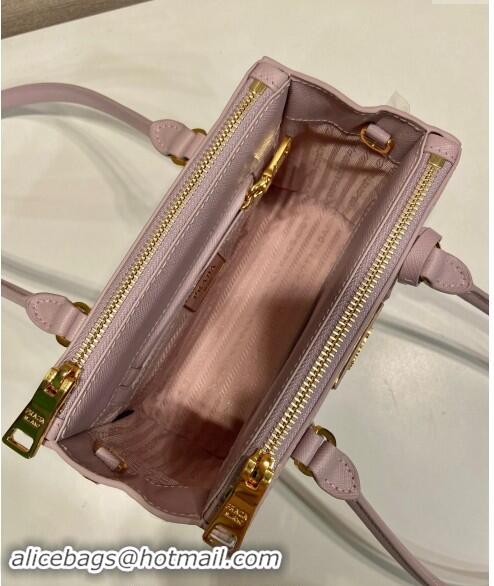 Buy Discount Prada Galleria Saffiano leather mini-bag 1BA906 Alabaster Pink 2024